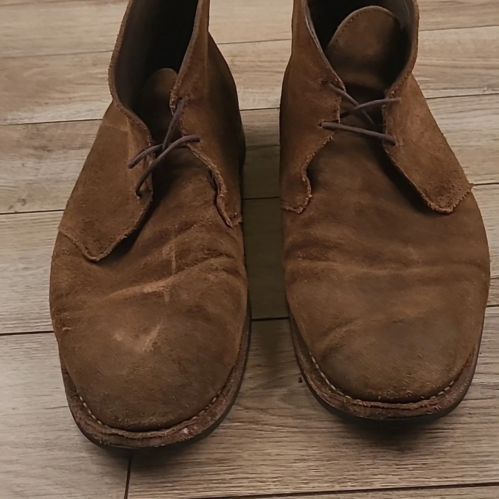 THURSDAY BOOTS Tan Light Brown Suede‎ Leather Sz 11.5 Mens Lace Up Boots